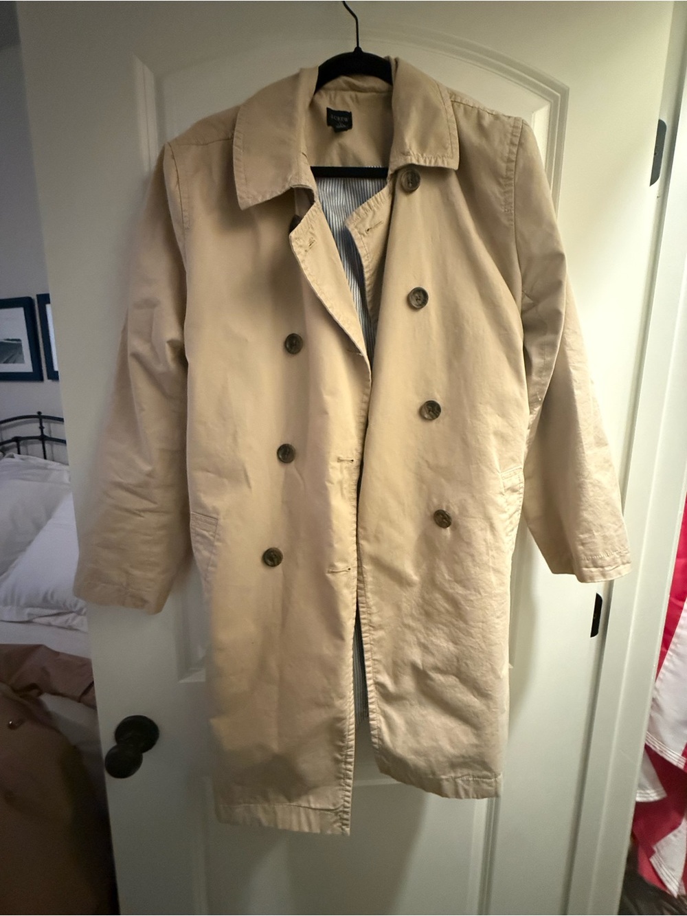 J. Crew Beige/Tan Double-Breasted Trench Coat